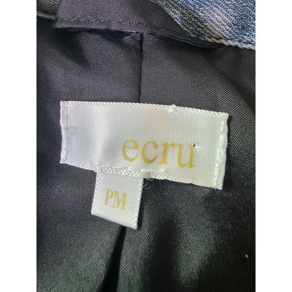 ECRU Black Gray Blue NEW Tweed and Denim Tailored Fit Blazer Jacket SZ PM - NWT - Picture 5 of 10